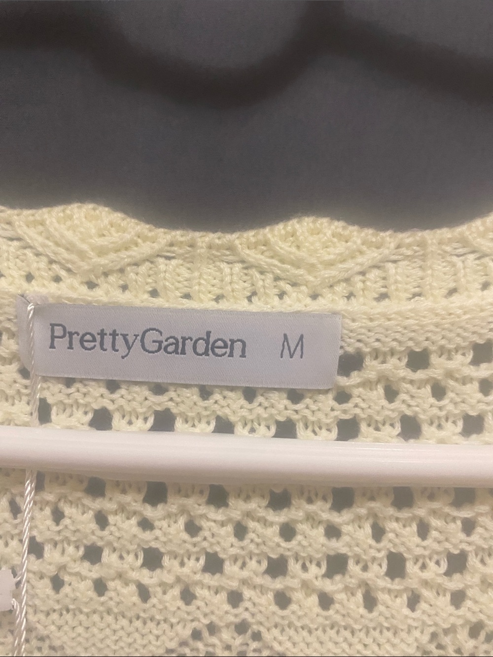 Cream Crochet Knit Sleeveless Tank Top - Picture 12 of 14